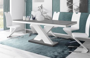 Stół rozkładany XENON 140 - Szary / Biały